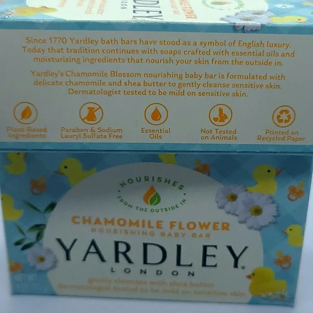 BABY Bath Bar 2-Pack YARDLEY LONDON Chamomile Blossom Nourishing Sensitive  NWT